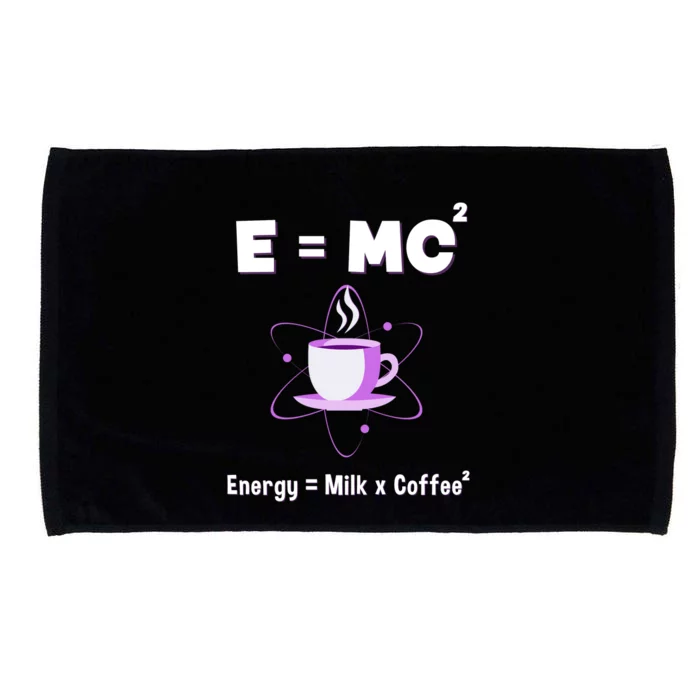 E=mc2 Funny Science Coffee Energy Milk Microfiber Hand Towel