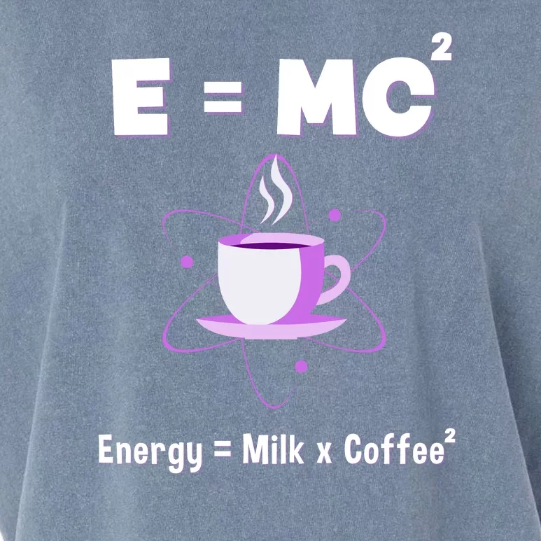 E=mc2 Funny Science Coffee Energy Milk Garment-Dyed Women's Muscle Tee