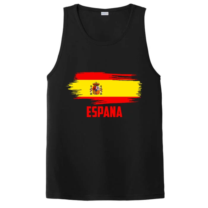 Espana Flag Spain Soccer Spain Futbol Club Support Performance Tank