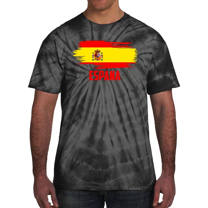 Espana Flag Spain Soccer Spain Futbol Club Support Tie-Dye T-Shirt