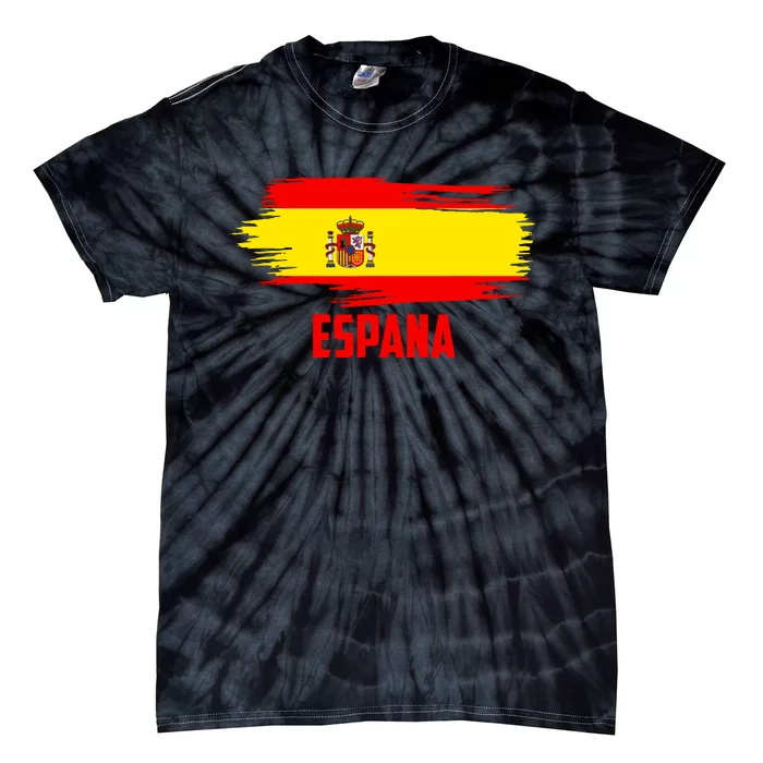 Espana Flag Spain Soccer Spain Futbol Club Support Tie-Dye T-Shirt