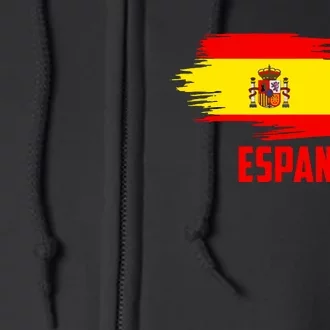 Espana Flag Spain Soccer Spain Futbol Club Support Full Zip Hoodie