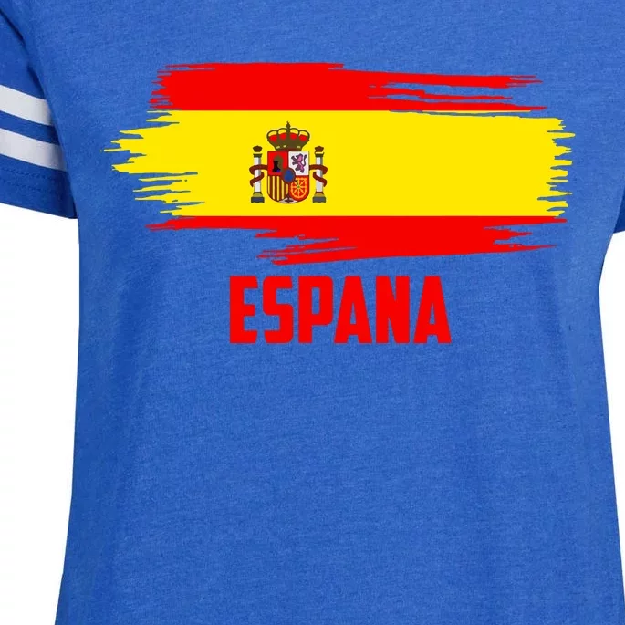 Espana Flag Spain Soccer Spain Futbol Club Support Enza Ladies Jersey Football T-Shirt