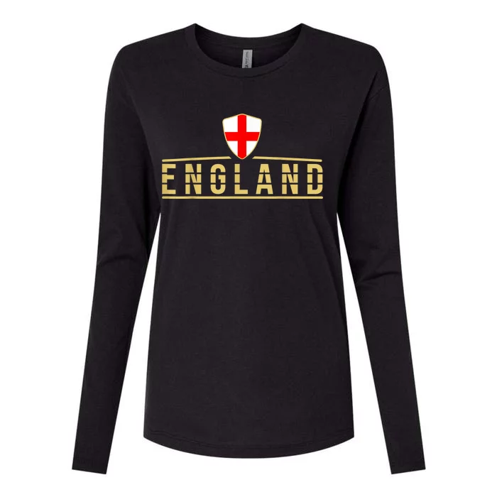 England Football Shirt England Soccer Jersey British Womens Cotton Relaxed Long Sleeve T-Shirt