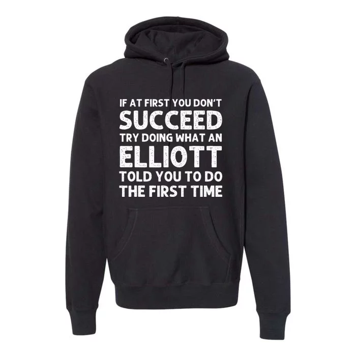 ELLIOTT Funny Surname Family Tree Birthday Reunion Idea Premium Hoodie