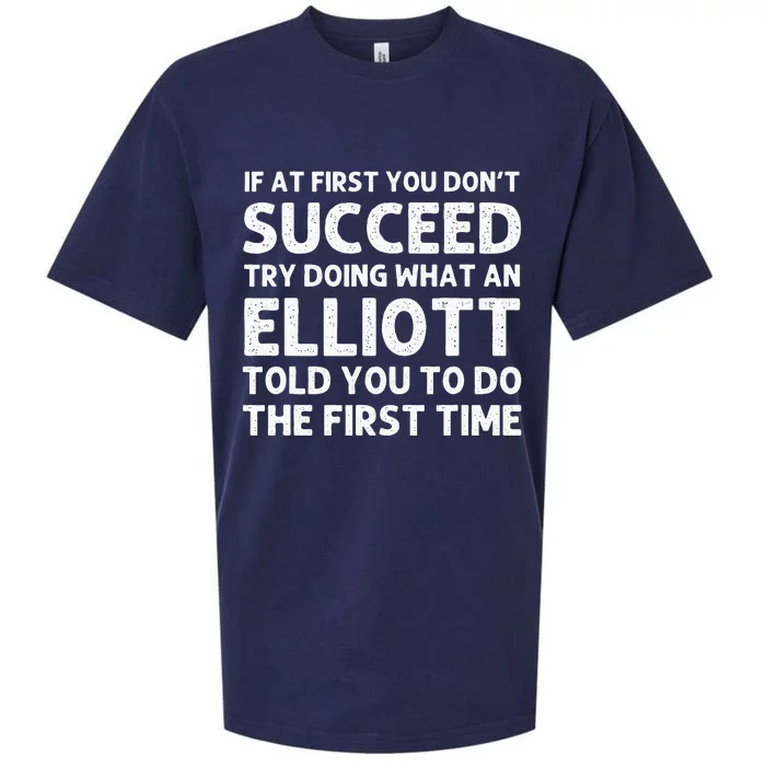 ELLIOTT Funny Surname Family Tree Birthday Reunion Idea Sueded Cloud Jersey T-Shirt