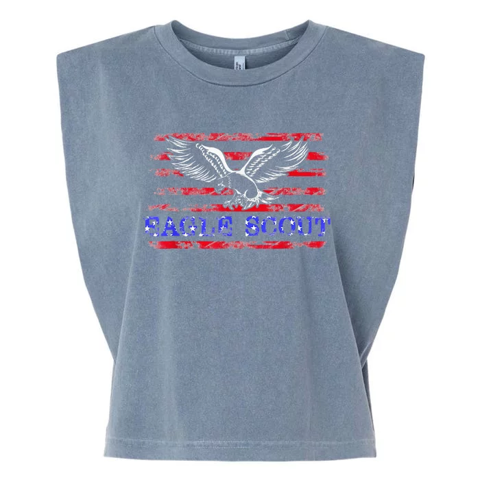 Eagle Flag Scout Gift Garment-Dyed Women's Muscle Tee