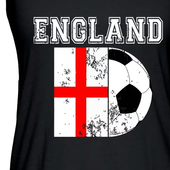 England Flag Soccer Futbol Football Ladies Essential Flowy Tank