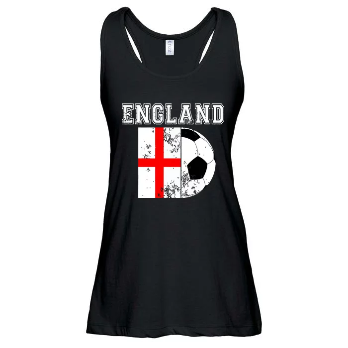 England Flag Soccer Futbol Football Ladies Essential Flowy Tank