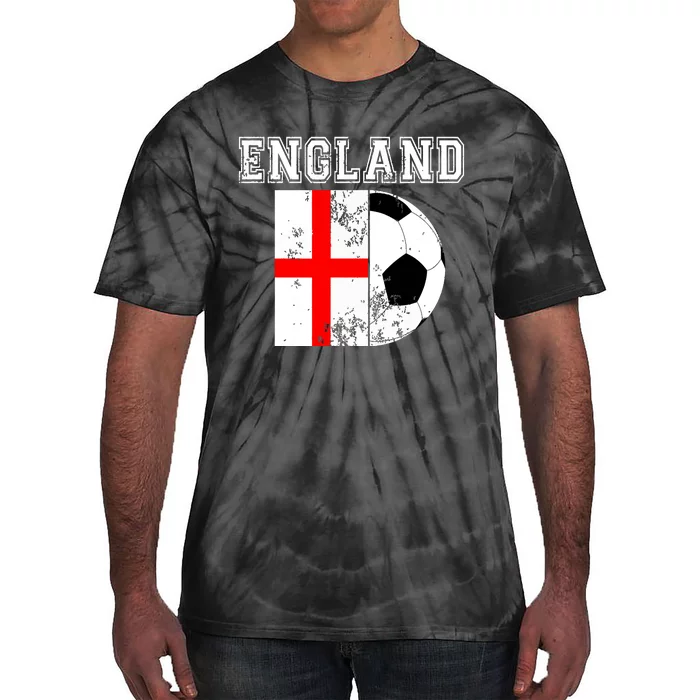 England Flag Soccer Futbol Football Tie-Dye T-Shirt