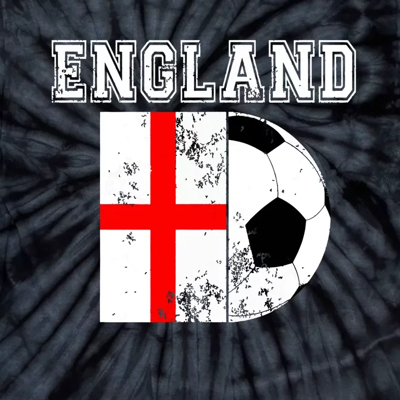 England Flag Soccer Futbol Football Tie-Dye T-Shirt