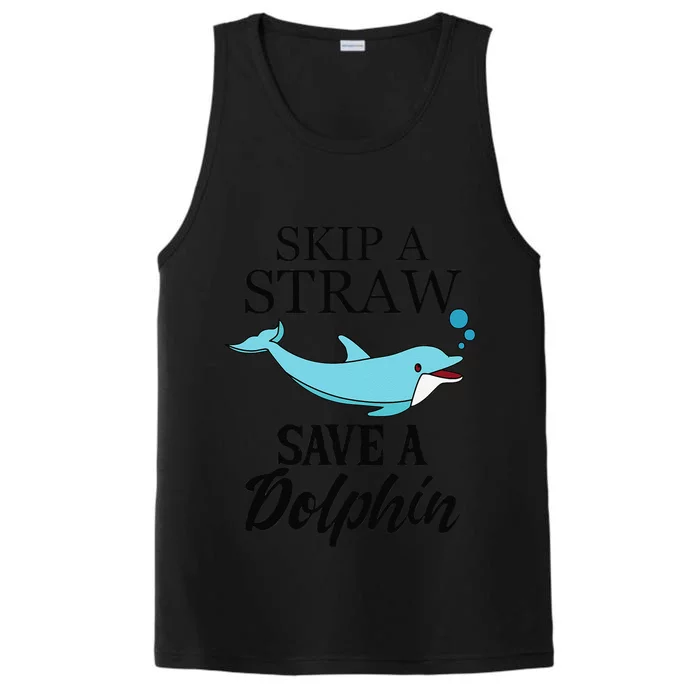 Eco Friendly Skip A Straw Save A Dolphin Performance Tank