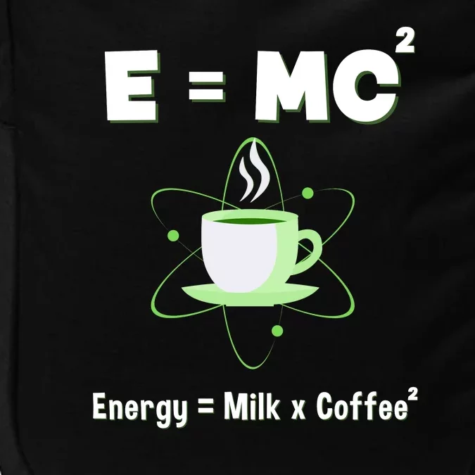 E=mc2 Funny Science Coffee Energy Milk Impact Tech Backpack