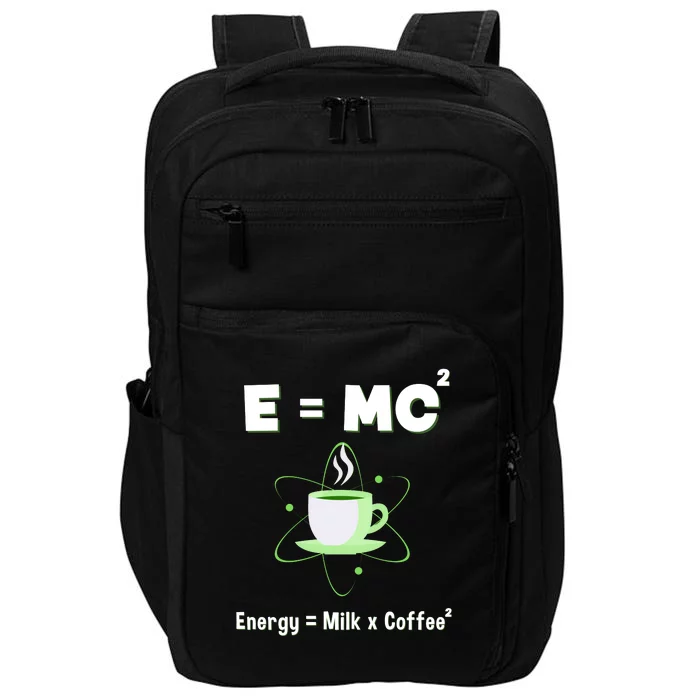 E=mc2 Funny Science Coffee Energy Milk Impact Tech Backpack