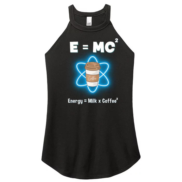 E=mc2 Funny Science Coffee Energy Milk Women’s Perfect Tri Rocker Tank