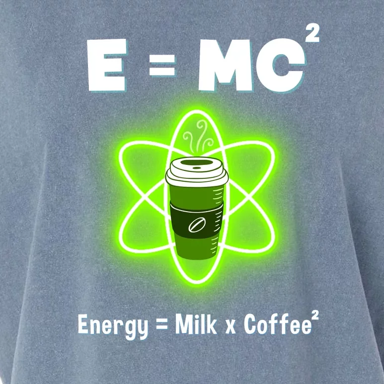 E=mc2 Funny Science Coffee Energy Milk Garment-Dyed Women's Muscle Tee