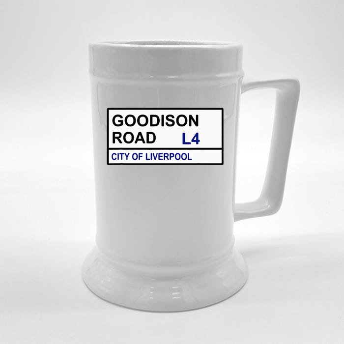 Everton Football Team Goodison Road Street Sign Front & Back Beer Stein