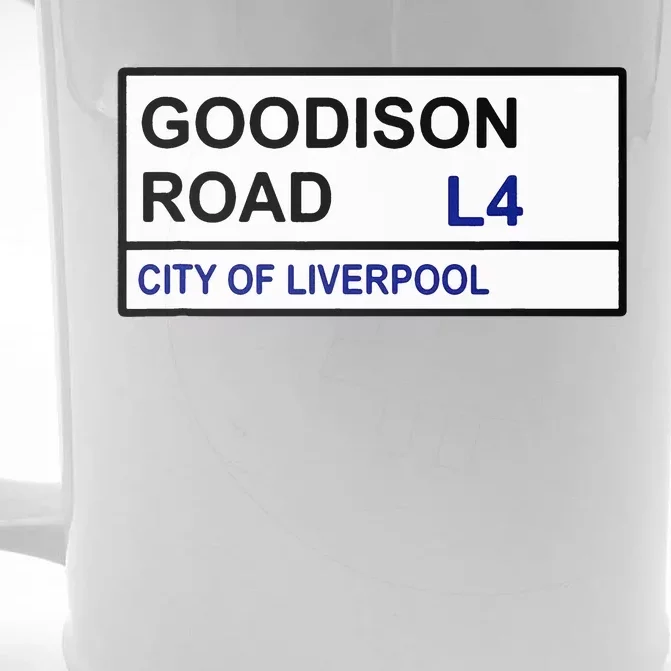 Everton Football Team Goodison Road Street Sign Front & Back Beer Stein