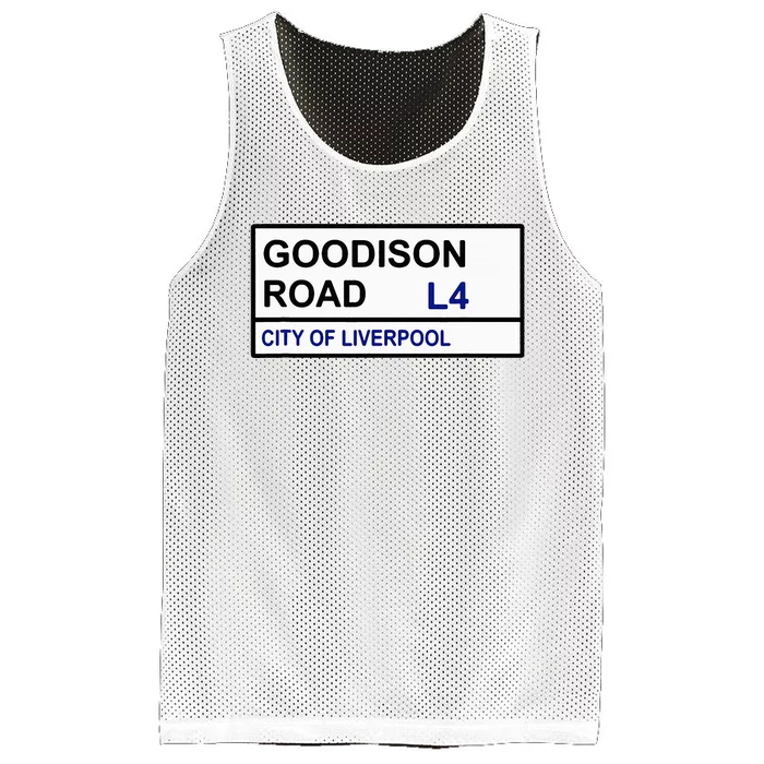 Everton Football Team Goodison Road Street Sign Mesh Reversible Basketball Jersey Tank