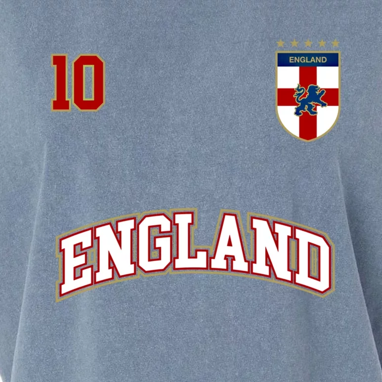 England Football Team Cute Gift Number 10 English Flag Soccer Garment-Dyed Women's Muscle Tee