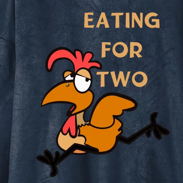 Eating For Two Thanksgiving Funny Turkey Hooded Wearable Blanket