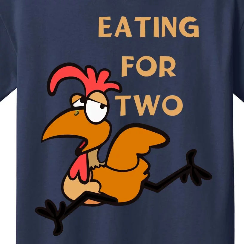 Eating For Two Thanksgiving Funny Turkey Kids T-Shirt