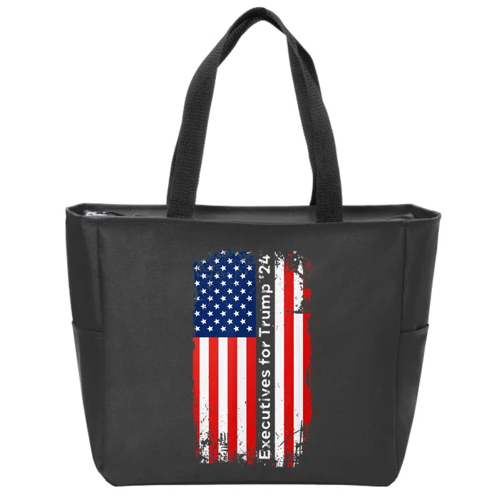 Executives For Trump 2024 Funny Election Vote Boss Business Zip Tote Bag