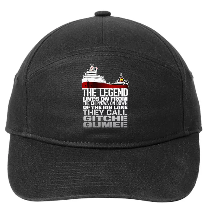 Edmund Fitzgerald They call Gitche gumee 7-Panel Snapback Hat