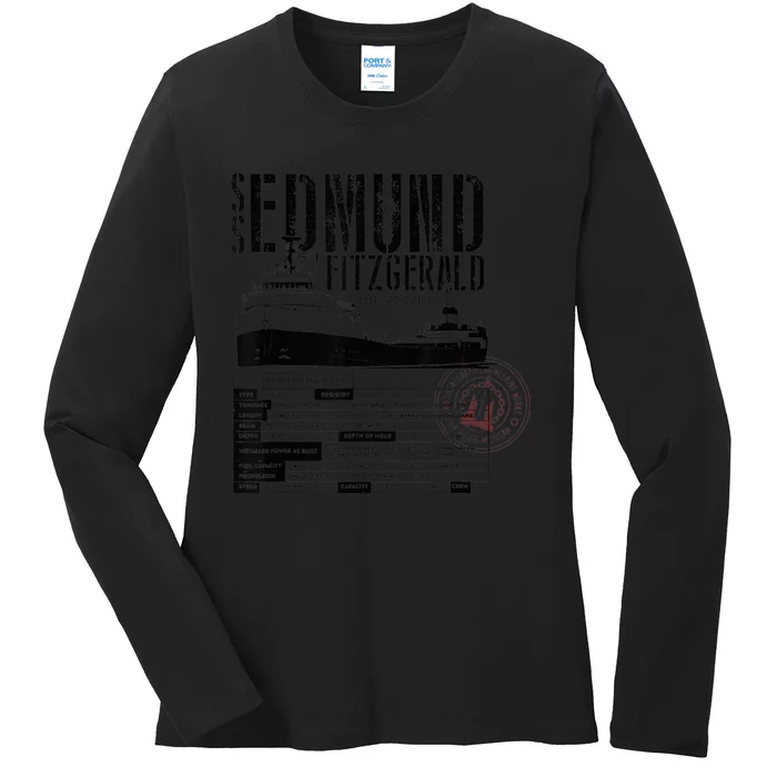 Edmund Fitzgerald US vintage Gitche Gumee Ladies Long Sleeve Shirt