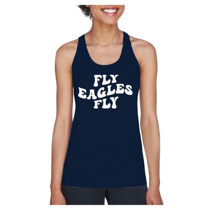 Eagles_ Fly Vintage Eagles Flying Bird Inspirational Women's Racerback Tank