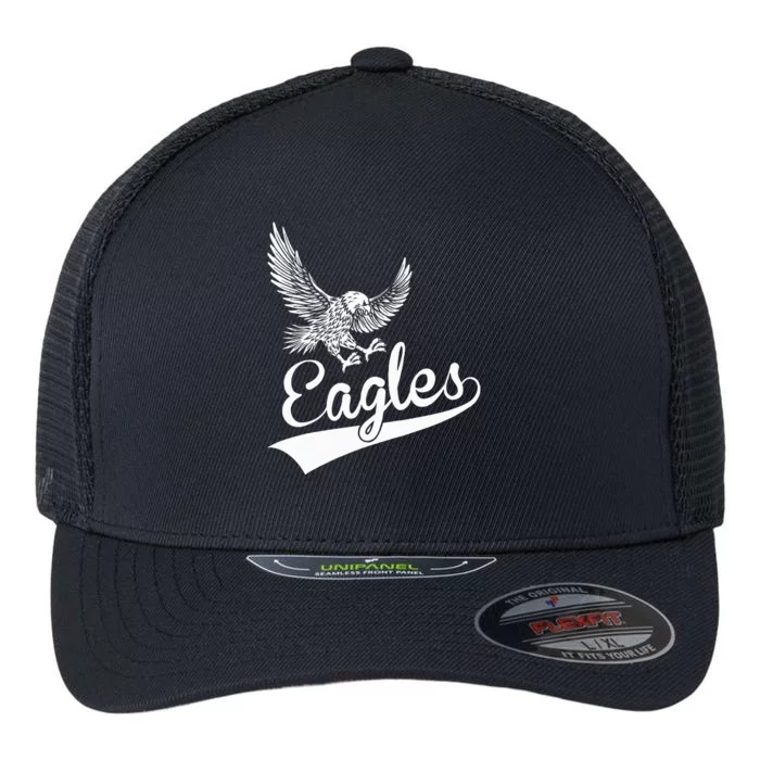 Eagles Fly Vintage Eagles Flying Bird Inspirational Flexfit Unipanel Trucker Cap