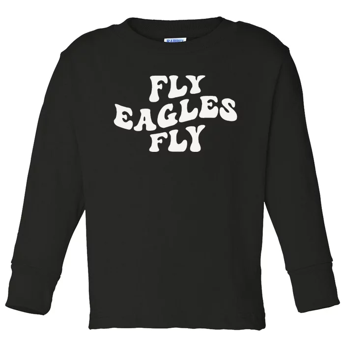 Eagles Fly Vintage Eagles Flying Bird Inspirational Toddler Long Sleeve Shirt