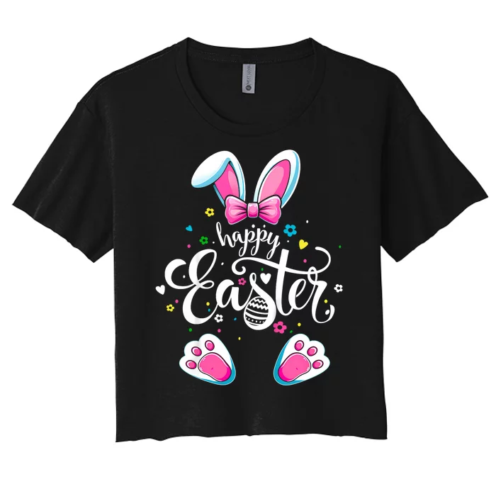 Easter For Women Happy Easter Day Women's Crop Top Tee