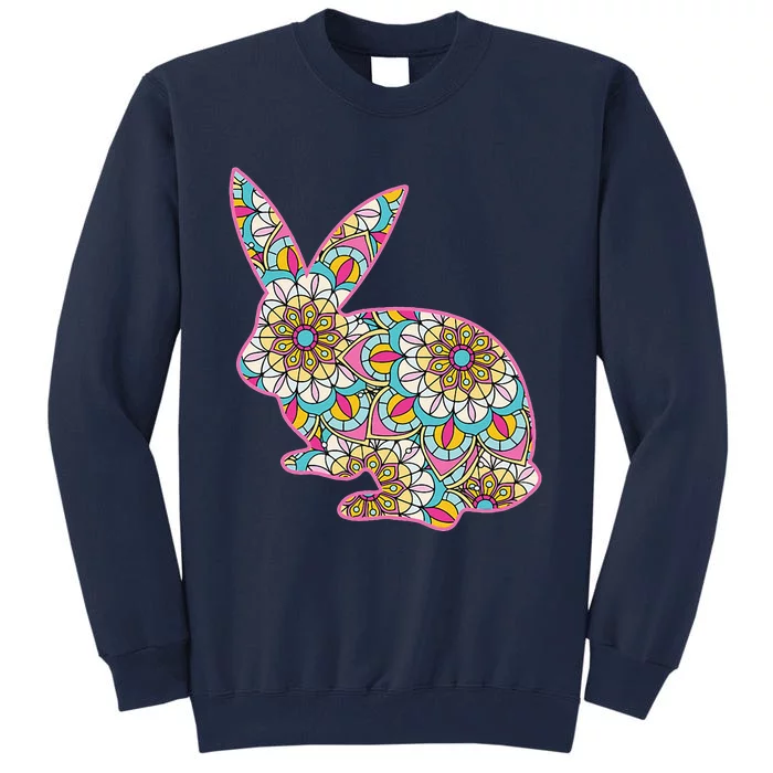 Easters For Women Easter Bunny Flowers Cute Mom Gift Tall Sweatshirt