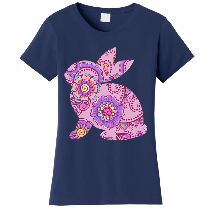 Easters For Women Easter Bunny Pastel Flowers Gift Women's T-Shirt