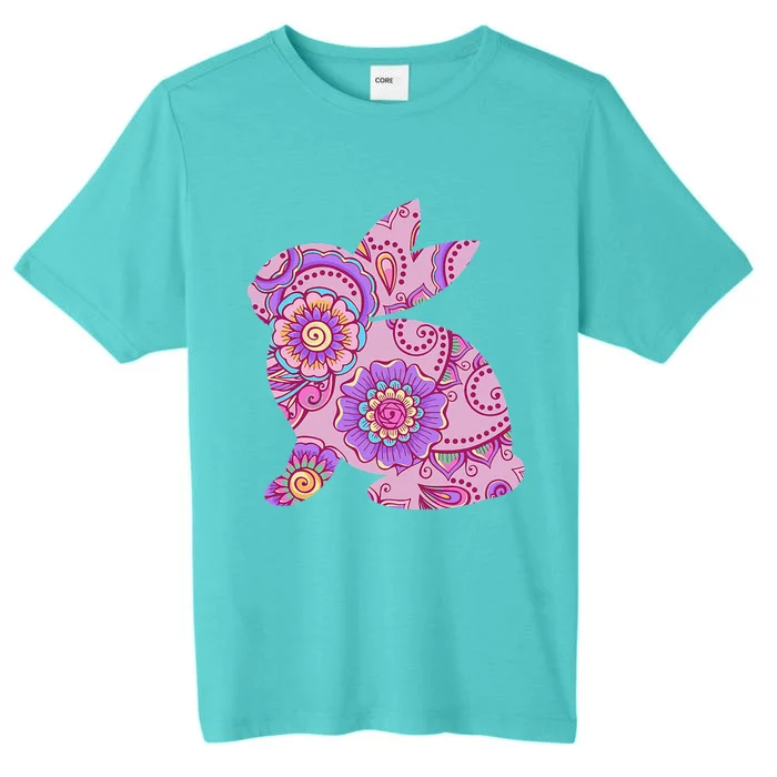 Easters For Women Easter Bunny Pastel Flowers Gift ChromaSoft Performance T-Shirt