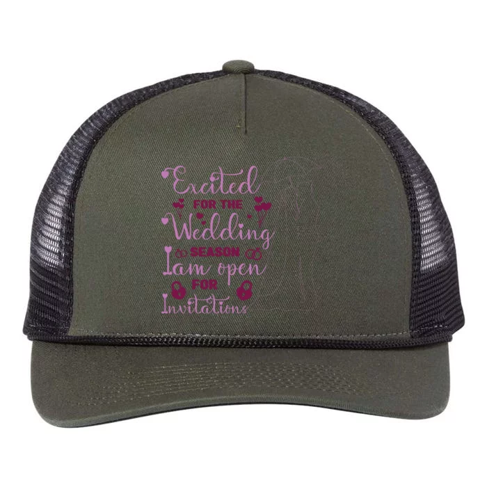 Excited For Wedding Season: Open For Invitations Retro Rope Trucker Hat Cap