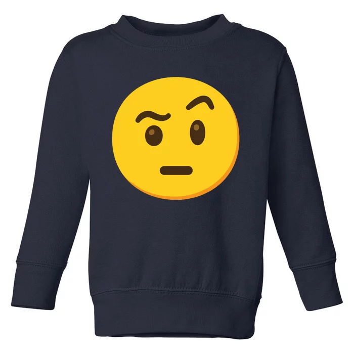 Emoticon Face With Raised Eyebrow Gift Toddler Sweatshirt