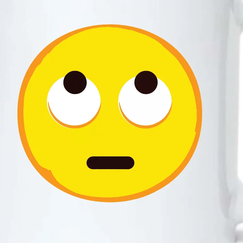 Emoticon Face With Rolling Eyes Eye Roll Emoticon Gift Black Color Changing Mug