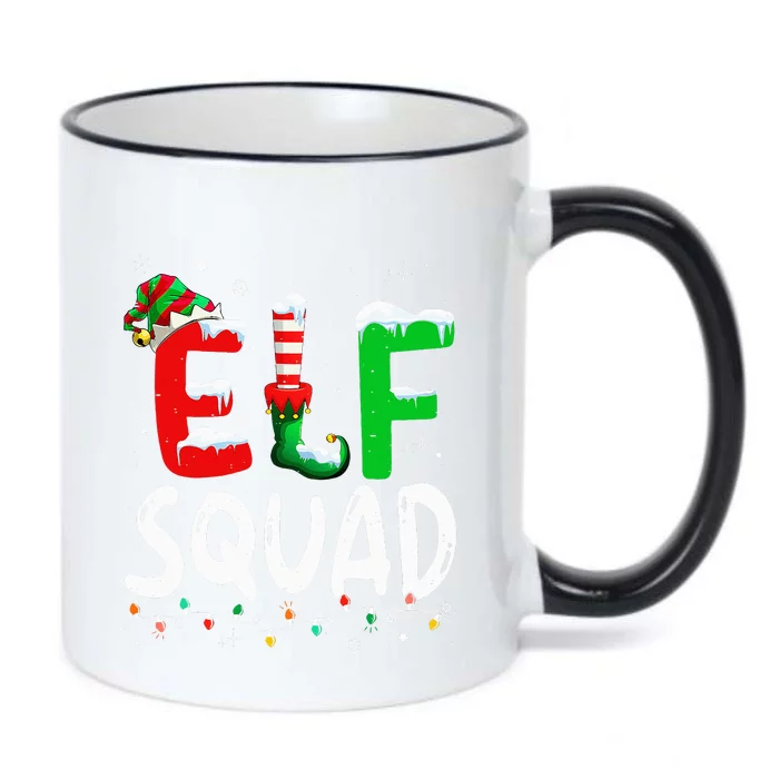 Elf Family Xmas Matching Pajamas Elf Squad Black Color Changing Mug