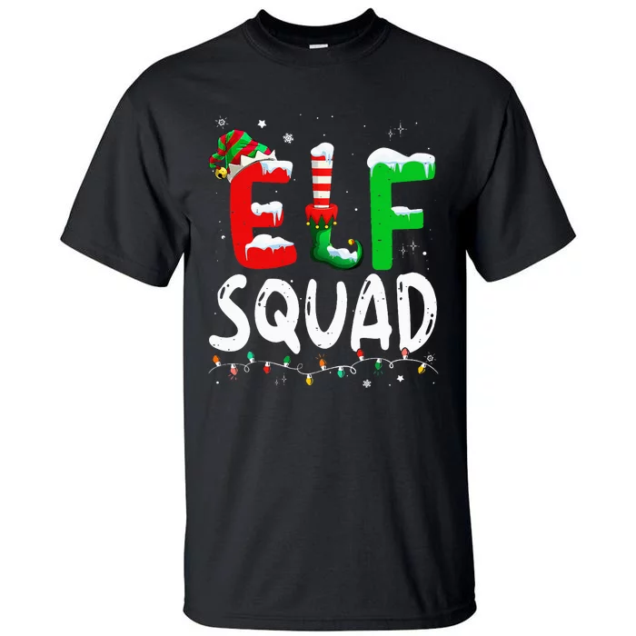 Elf Family Xmas Matching Pajamas Elf Squad Tall T-Shirt