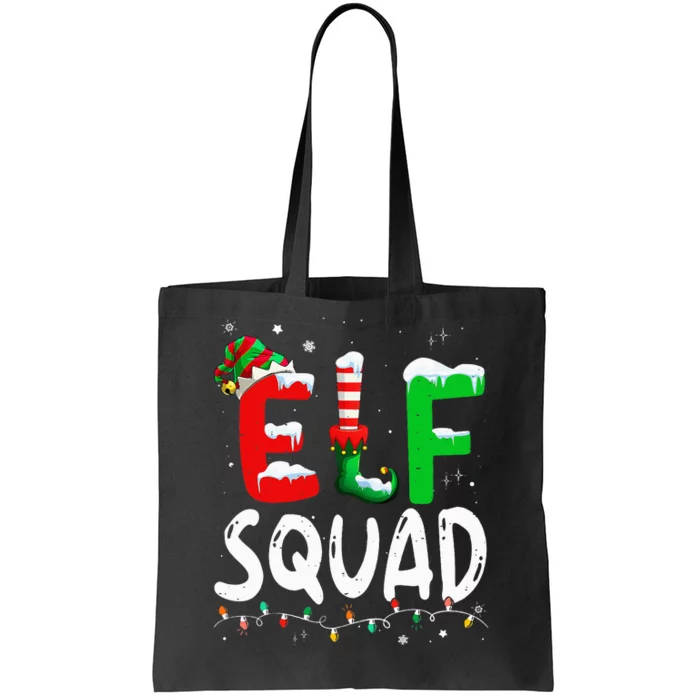 Elf Family Xmas Matching Pajamas Elf Squad Tote Bag