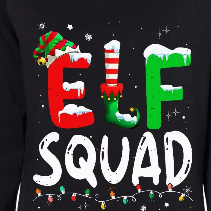 Elf Family Xmas Matching Pajamas Elf Squad Womens California Wash Sweatshirt