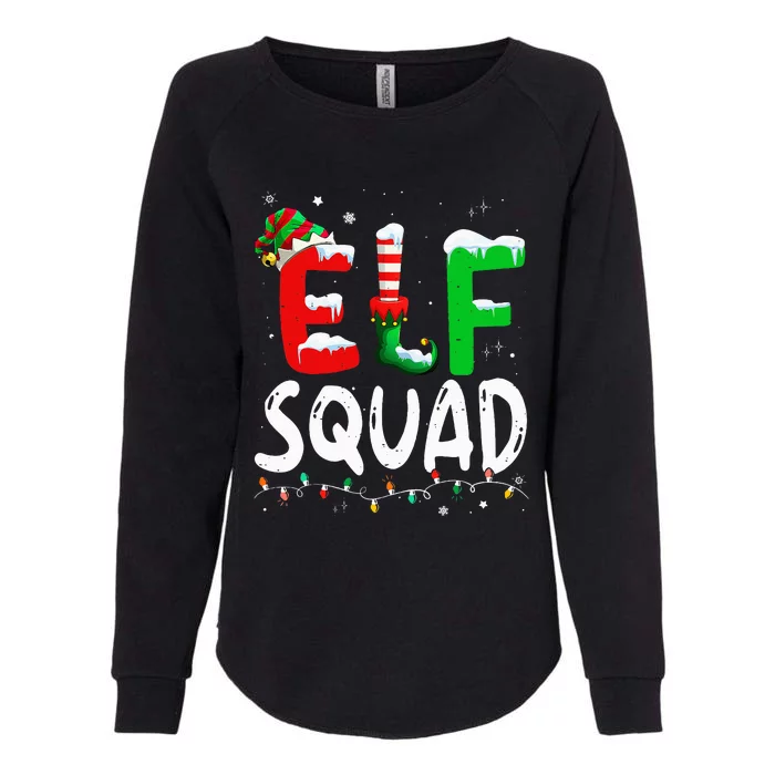 Elf Family Xmas Matching Pajamas Elf Squad Womens California Wash Sweatshirt