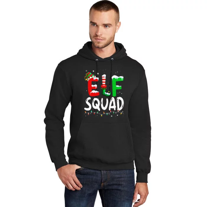 Elf Family Xmas Matching Pajamas Elf Squad Tall Hoodie