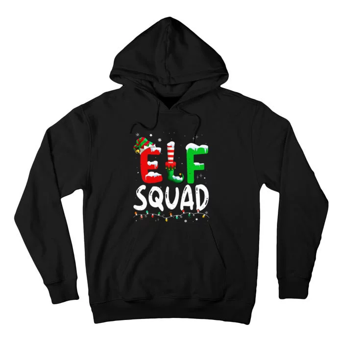 Elf Family Xmas Matching Pajamas Elf Squad Tall Hoodie