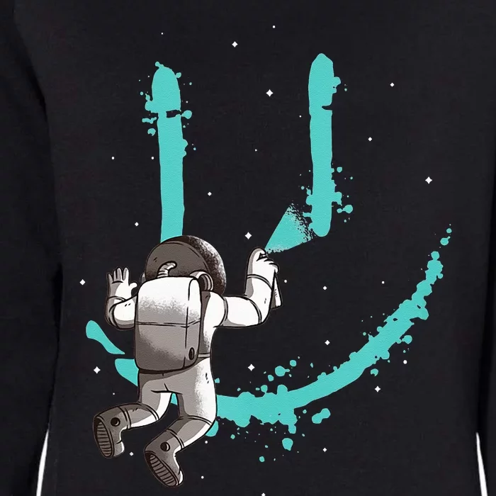 EDM Graffiti Astronaut Design Dance Rave Music Festival Womens California Wash Sweatshirt