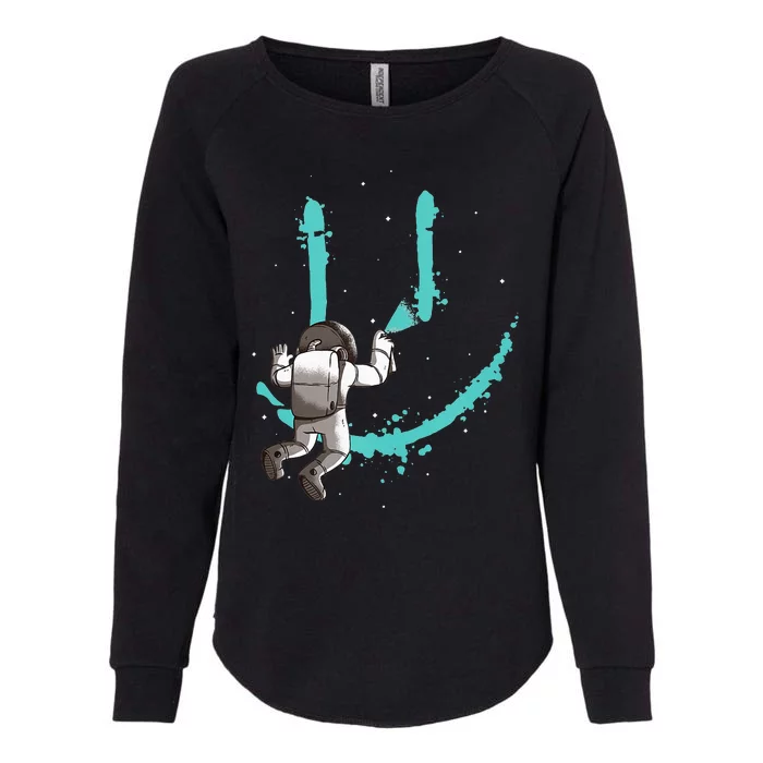 EDM Graffiti Astronaut Design Dance Rave Music Festival Womens California Wash Sweatshirt