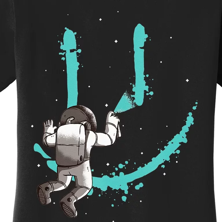 EDM Graffiti Astronaut Design Dance Rave Music Festival Women's T-Shirt