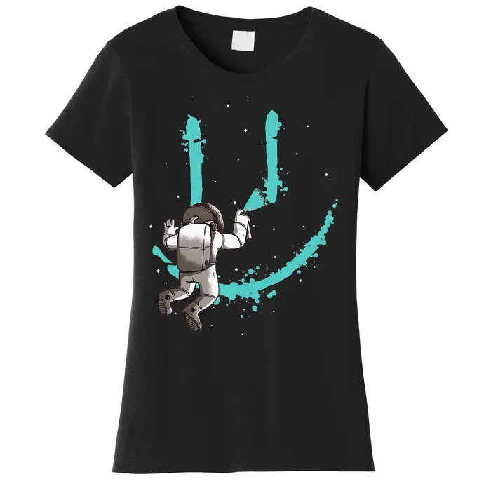 EDM Graffiti Astronaut Design Dance Rave Music Festival Women's T-Shirt